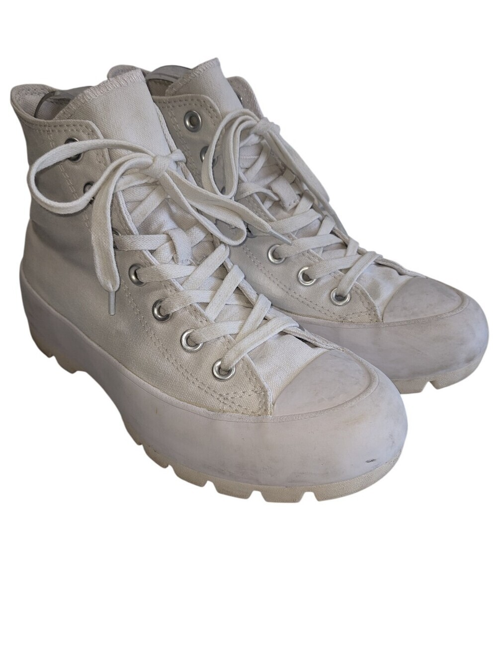 Converse All Stars Women's White High-Top Platform Sneakers Size 7